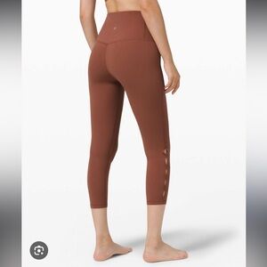 lululemon high rise tights - ancient copper with keyhole